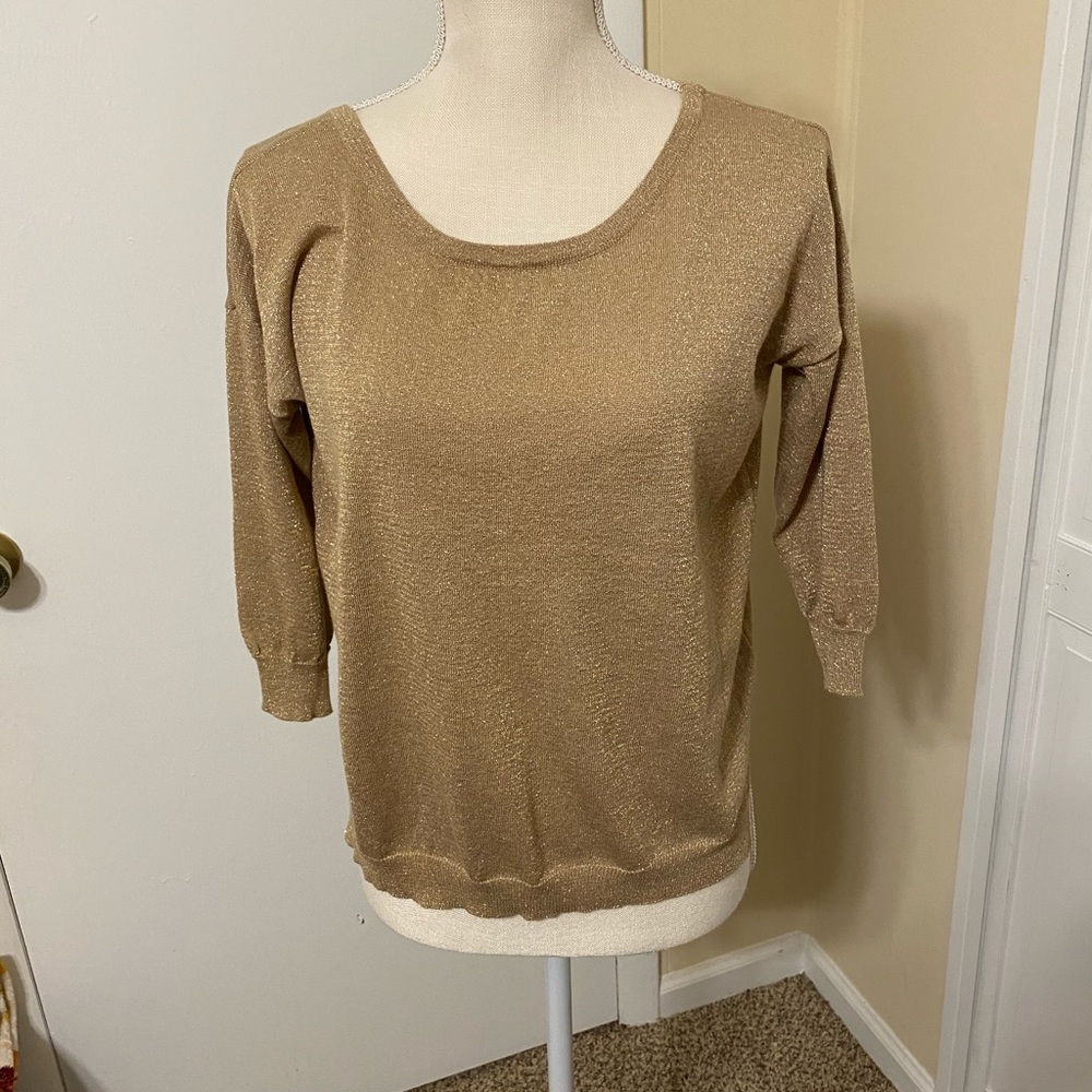 Allison Taylor gold sweater. Size small.